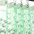 Ga-Geetopia EVA 3D Green Pearl Water Cube Plastic Shower Curtain Liner - Premium Lightweight 72" x 72" Bathroom Shower Showroom Curtain Liner with Rustproof Metal Gromments and Weighted Magnet