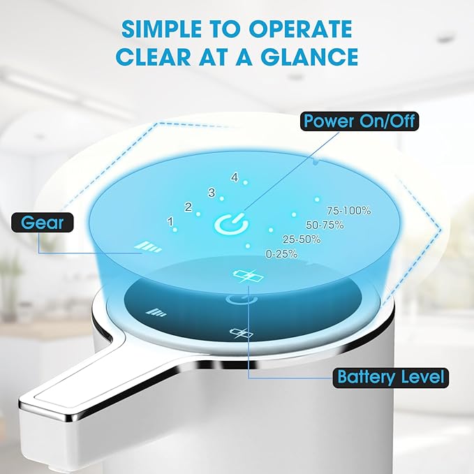 4 Pack Touchless Automatic Soap Dispenser, Smart Sensor Foam Hand Wash Dispenser, USB Rechargeable & Adjustable Customizable for Bathroom Countertop Kitchen Sink, 13.5 oz White Stripes