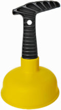 Mini Sink Plunger with Short Handle, Drain Clog Remover Plungers for Bathroom Kitchen Toilet Shower Tub, Powerful Suction, Compact Design, Yellow