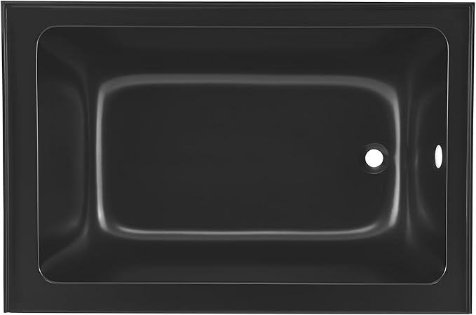 Voltaire 48" X 32" Right-Hand Drain Alcove Bathtub with Apron in Matte Black