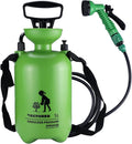 Finderomend Portable Shower for Camping with 7 Spray Modes, Hand Press Camping Shower with Removable Hose and Shower Head,Pressure Rinse Kits for Hiking Traveling Garden Beach Pet Shower