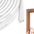 Door Seal Strip for Door Frame, Rubber Weather Stripping Door Seal, Self-Adhesive Extra Thick Insulation Strip, Soundproofing, Dustproof, Large Gap Filler (White, 40 Ft)
