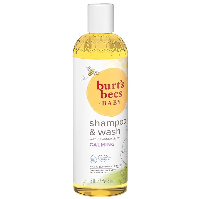 Burt's Bees Baby Shampoo and Body Wash with Lavender, Calming Tear Free Baby Soap, 98% Natural Origin, 12 Fl Oz (Pack of 3)