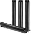14 Inch Metal Furniture Legs Stainless Steel Adjustable Legs Black Metal Legs Round Cabinet Legs for Coffee Table Cabinet Desk Sofa Shelves, Pack of 4