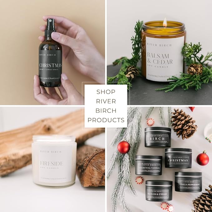 River Birch Fraser Fir Scented Natural Hand Soap Refill - Handmade Moisturizing Hand Wash Luxury Scented Hydrating Soap - Vegan and Non-Toxic - 32 Fl Oz
