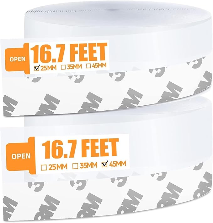 33.5 FT Weather Stripping Door Seal Strip, Shower Door Bottom Seal, Self Adhesive Door Insulation Strip for Door Frame, Windows and Shower Glass Gaps (Transparent, 25+45mm)