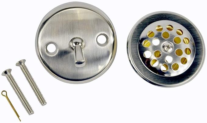 Danco 89242 Trip Lever Tub/Bath Drain and Overflow Trim Kit/Plate in Brushed Nickel