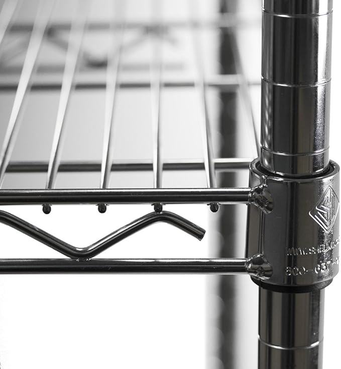 Shelving Inc. 24" d x 30" w x 64" h Chrome Wire Shelving with 6 Tier Shelves, Weight Capacity 800lbs Per Shelf