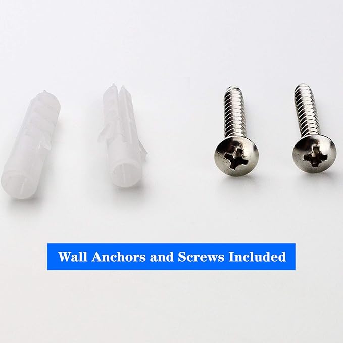Shower Head Holder Wall Mounted, Screw Mounted Shower Spray Holder, Adjustable Handheld Shower Head Bracket, Shower Holder for Universal Wall Bathroom with Wall Anchors and Screws (Chrome Polished)