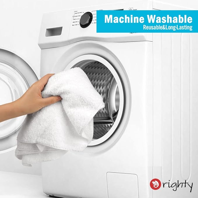 Orighty 12-Pack White Hand Towels - Quick Drying & Absorbent Microfiber Gym Towels 16x28 inches - Lightweight & Thin White Yoga Towels - Multi-Purpose Camping Towels for SPA, Hotel & Bathroom