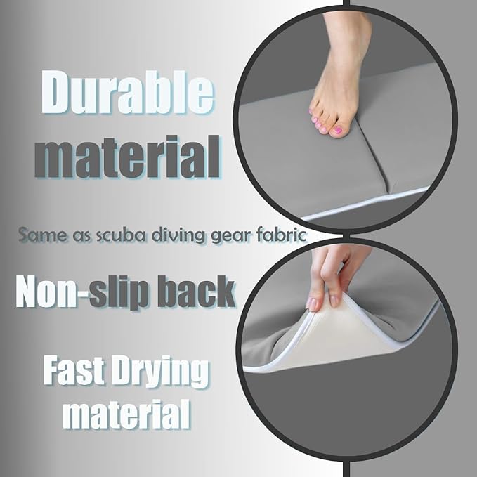 Supa Ant Baby Bath Kneeler and Elbow Rest Pad –Mom’s Choice Award Winner –US-Designed Extra Thick Bathtub Kneeling Pad with 8 Suction Cups, 5-Pocket Organizer, Non-Slip, Cushioned, Durable (Gray)