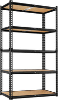 LEVELEVE 5-Tier Storage Shelving Unit, 2020 lbs Capacity, Heavy Duty Adjustable Metal Utility Shelf, 35" L x 16" W x 73" H for Garage, Kitchen, Pantry, Basement, Bathroom, Laundry