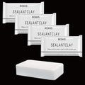 4-Pack White Seal Putty Waterproof Duct Seal Repair Sealing Clay, Quick Mending Mud for Drain Connection,Air Conditioning Hole, Wall Hole
