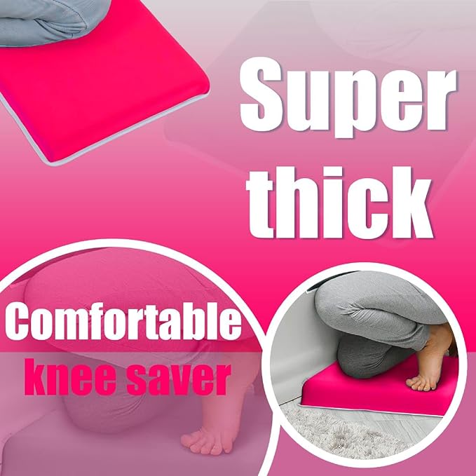 Supa Ant Baby Bath Kneeler and Elbow Rest Pad –Mom’s Choice Award Winner –US-Designed Extra Thick Bathtub Kneeling Pad with 8 Suction Cups, 5-Pocket Organizer, Non-Slip, Cushioned, Durable (Pink)