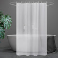 UFRIDAY Frosted Shower Curtain Liner 48 x 72 inches,Plastic Small Shower Curtain 48 x 72 Narrow PEVA Heavy Duty Stall Shower Liner with 2 Weighted Magnets 8 Grommet Holes and Hooks