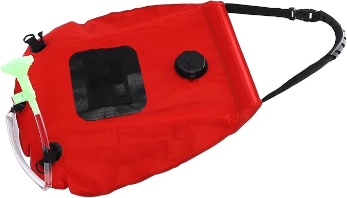 20L Folding Solar Heated Shower Bath, oor Camp Shower with Hose and Head, Portable Heating for Cam Hiking Backpacking, Leakproof e l