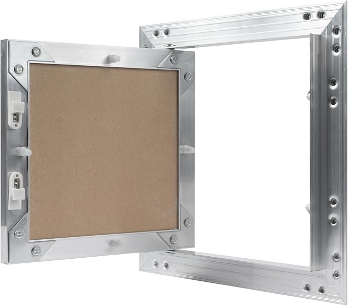 8" x 8" Inch Aluminum Drywall Access Panel - Service Shaft Door - Plumbing, Electricity, Heating, Alarm Wall Inspection hatch for Drywall - Bathroom Service Access Hole Cover
