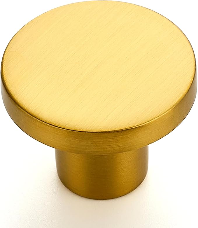 Ravinte 1 Pack Cabinet Knobs Gold Kitchen Cabinet Knobs Round Dresser Drawer Pulls Closet Door Pulls 1-1/5 Inch