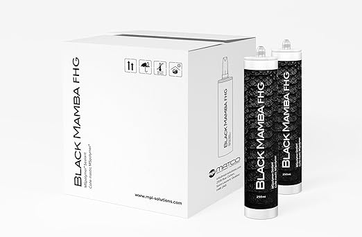 Black Mamba FHG High Tack - Superfast Mono Component Polymer Sealant Cartridge - Gray (2 Pack)