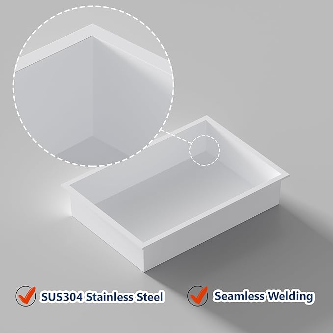 Neodrain 18X12Inch Shower Niche, White Stainless Steel Wall Niche NO Tile Needed Recessed Cabinet Shower for Bathroom Storage