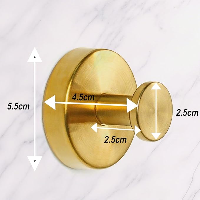 Suction Cup Hooks for Shower, Heavy Duty Wreaths Hangers for Glass Door Window, Towel Hook No Drill Holder on Smooth Wall, Mirror, Tile for Home (4Pcs Gold)