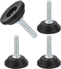 uxcell 1/4"-20 Thread Furniture Feet Levelers, 4Pcs 25mm l Adjustable Furniture Feet Screw in Threaded Leveling Leg Screw on Chair Foot Glides Leveling for Table Chair Cabinet Black