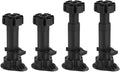 120x46mm(LxW) Adjustable Leveling Feet - 8Pack- Good for Furniture - Leveler Support Frame Replacement Legs - Black