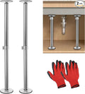 Undermount Sink Brackets, Stainless Steel Adjustable Sink Legs Installation and Repair Kit Support System with Waterproof Gloves for Kitchen, Bathroom(16.1-28.7inches)