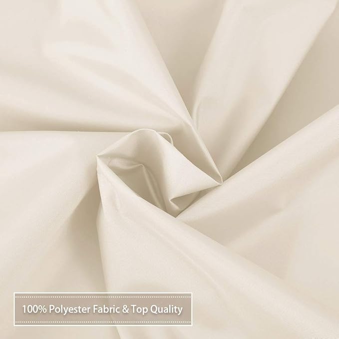 CAROMIO Hotel Quality 100% Waterproof Fabric Shower Curtain or Liner with Magnets for Bathroom, Ivory, 72 x 78 inches