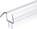 Frameless Shower Door Bottom Seal Strip for 3/8 in Glass- 95 in Length, Clear
