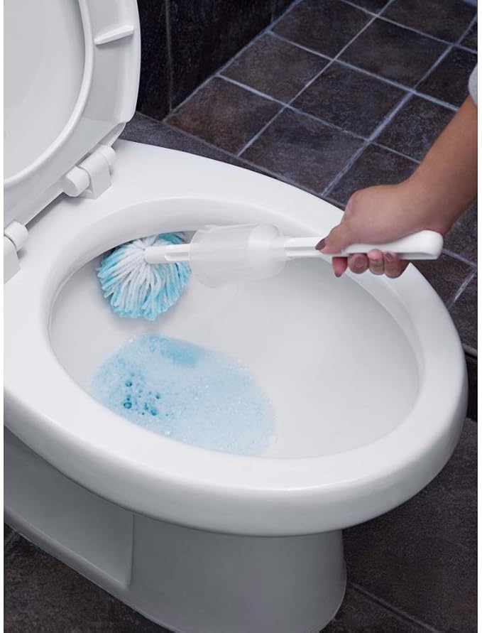 Fuller Brush Toilet Bowl Cleaner Brush – Antimicrobial Toilet Swab with Soft Non-Scratch Head, Long Handle, Deep Cleaning Under Rim (Pack of 1)
