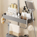 Suction Cup Wall Mounted Suction Shower Rack Organizer No Drilling Shelf Basket For Bathroom Shower Caddy Storage Rack Kitchen Organizer For Smooth Walls
