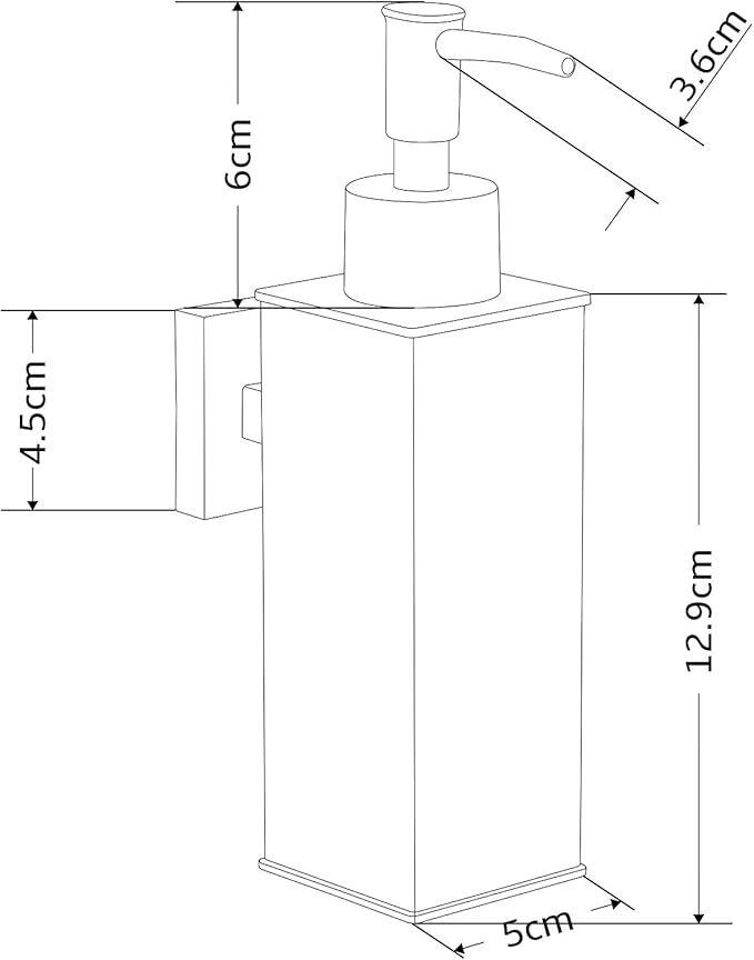 BGL Soap Dispenser Stainless Steel 304 Wall Mount Black Liquid and Soap Dispenser for Kitchen and Bathroom