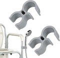 2 PCS Shower Head Holder for Shower Chair, Bath Seat Shower Bracket Attachment Tube Clamp Bracket for Inside Shower Bath Chair Tub Transfer Bench Shower Aids Accessories for Elderly Disabled Users