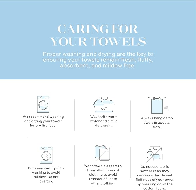 White Classic Luxury Aqua Hand Towels - Soft 100% Turkish Cotton | Highly Absorbent Hotel spa Bathroom Towel Collection | 16x30 Inch | Set of 6