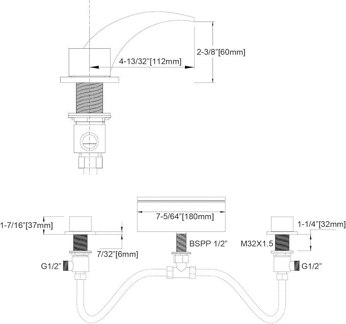 sumerain Roman Tub Faucets Brushed Nickel,Waterfall Spout for High Flow Rate,Include Valve and Trim Set