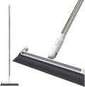 Squeegee Broom for Floor, Floor Squeegee for Concrete and Tile Cleaning, Floor Scrubber with Long Handle for Bathroom, Kitchen, Shower, Tile, Pet Hair, Fur, Foam Cleaning