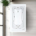 60 in. x 36 in. Elite Series Acrylic Rectangular Drop-In Whirlpool Bathtub with Reversible Drain in Biscuit