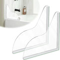 2 Pack Silicone Shower Splash Guard, Acrylic Sink Splash Guard with Adhesive, Fits Most Bathtubs and Sinks, 8.38"x7.36"