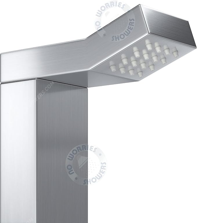 Bondi 316 Marine Grade Stainless Steel Outdoor Shower Panel-No Rust! Perfect for Swimming Pools, Backyards, Beach Houses, Resorts. Hot & Cold Water Connections, Wall Mounted or Freestanding Options.
