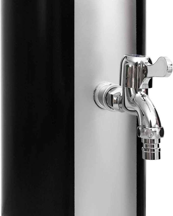 Tidyard Solar Shower, 7.2 Feet Tall Outdoor Shower with Foot Rinse, 10.6 Gallon Capacity, PVC Aluminum Brass Construction for Garden Poolside Use
