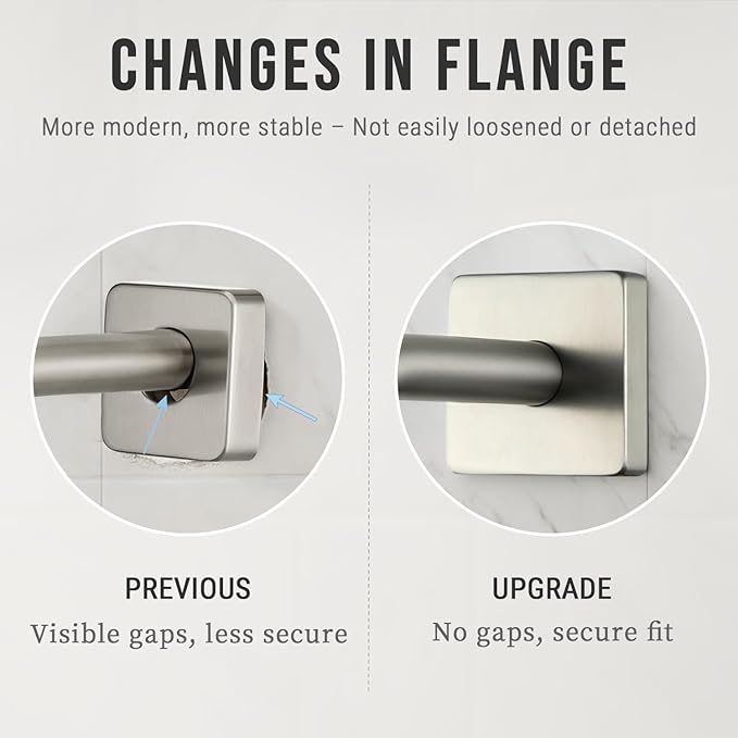 G-Promise All Metal 10-Inch Shower Arm with Flange, Wall-Mounted Stainless Steel Shower Pipe Replacement for Fixed and Handheld Shower Heads, Brushed Nickel
