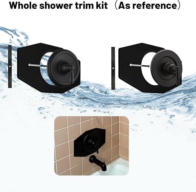 One-Hole-Remodel-Cover-Plate Compatible with Moen and Delta Bathtub and Shower Valves, Renovation Shower Cover Plate Replace 2 Handle or 3 Handle Shower（1-Pack）