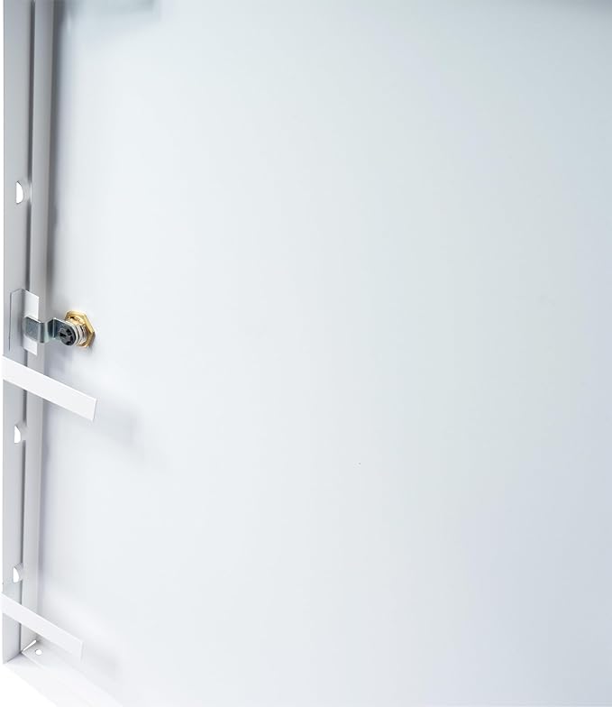 16" x 20" Lockable White Metal Access Panel. Service Shaft Door Panel with Key. Plumbing, Electricity, Heating, Alarm Wall Access Panel for Drywall. Bathroom Services Access Hole Cover.