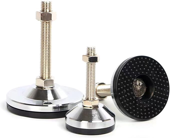 Furniture Leveling Kit, Adjustable Leveling Feet,Cabinet Levelers,Self Leveling Legs,Heavy Duty Leg Levelers,Carbon Steel Leg Leveler,Anti-Slip,2-Pack,D120xM20xH200,2500 Lb Capacity,4.7" Dia.
