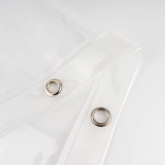 Clawfoot Tub Shower Curtain Liner 180x70 Inch Clear Warp Around Extra Wide 36 Metal Hooks Heavy Duty Vinyl Bath Curtain for Clawfoot Stand Up Tub for Bathroom Tub PEVA Waterproof