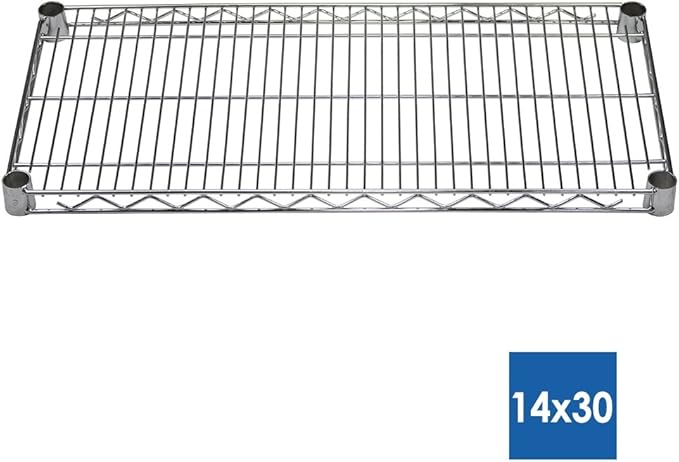 Shelving Inc. 14"d x 30" w x 72" h Chrome Wire Shelving with 5 Tier Shelves, Weight Capacity 800lbs Per Shelf