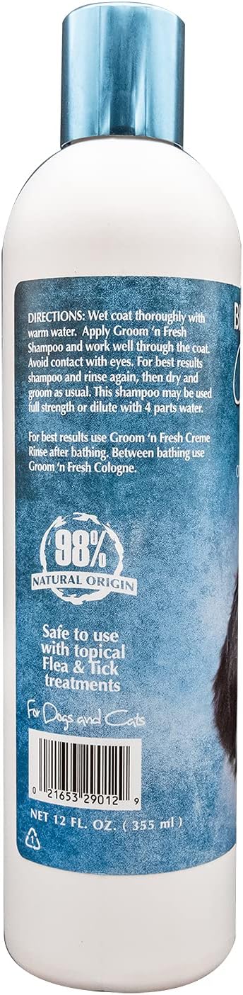 Bio-Groom Groom'n Fresh Dog Shampoo - Odor Eliminating, Dog Bathing Supplies, Puppy Wash, Cat Grooming Supplies, Cruelty-Free, Product Made in USA - 12 fl oz 1-Pack