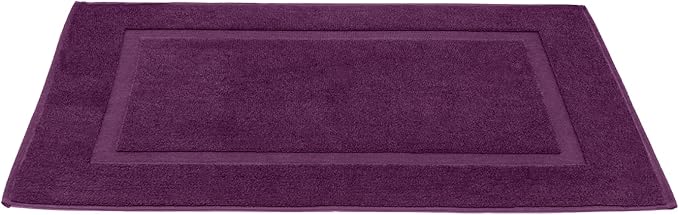 DAN RIVER Classic Cotton Bath Mats Set of 2 – Not a Bathroom Rug, Ultra Soft, Highly Absorbent & Machine Washable Bath Mat Towel for Bathroom Floor Mat – Durable, Quick-Dry, 21x34 Inches, Purple