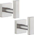 Angle Simple Bathroom Towel Hook 2 Pack, SUS304 Stainless Steel Bath Robe Holder, Modern Coat Hook Wall Mounted, Brushed Nickel